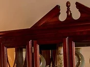 China cabinet, the top and glass doors